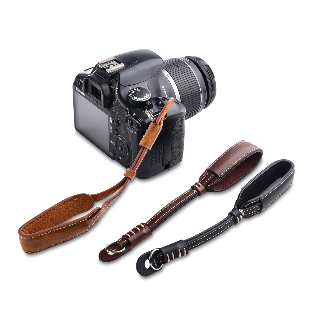 Canon Camera Eos R50 - كاميرا جلدية قبضة اليد حلقة معدنية