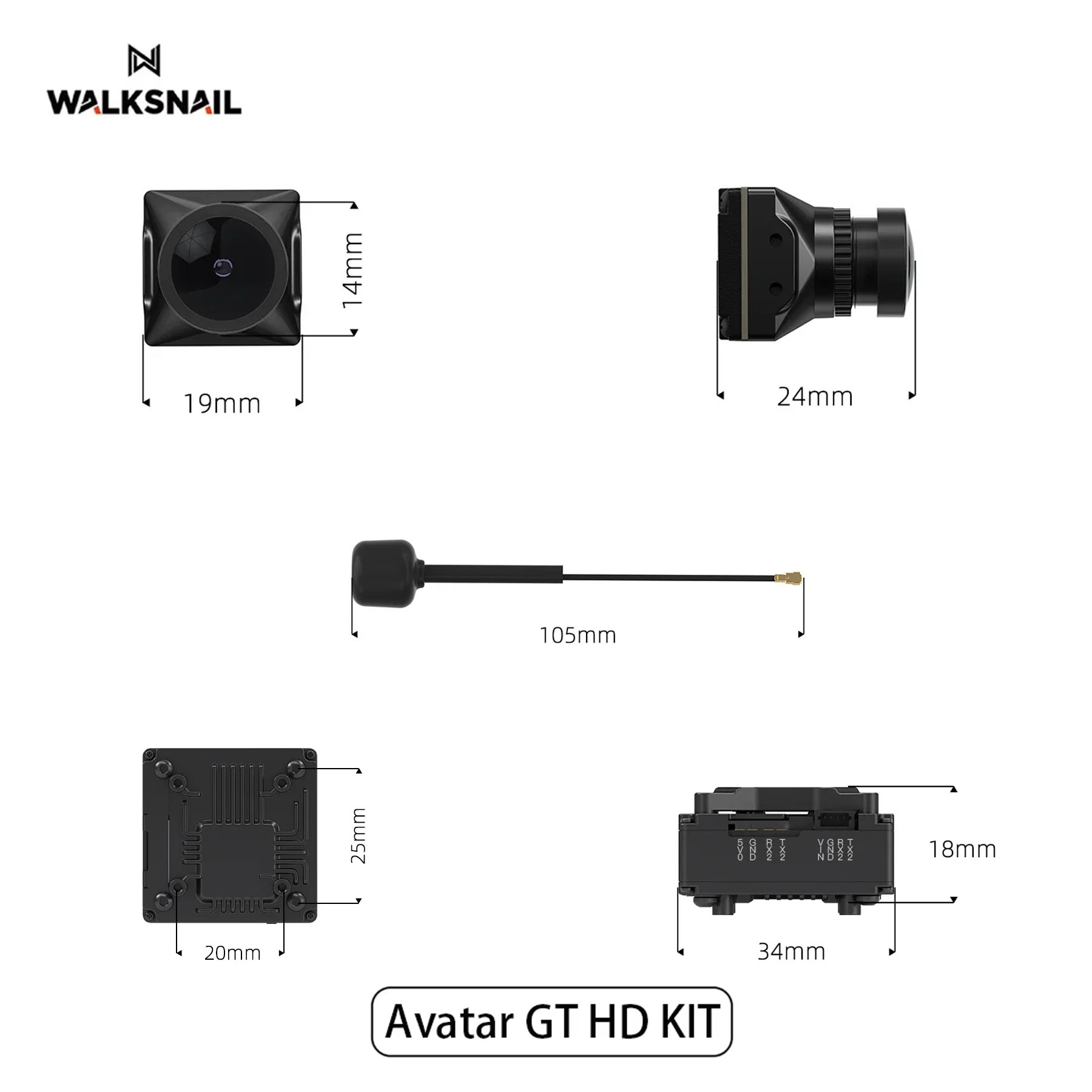Walksnail Avatar GT HD KIT 2W  - مراجعة Drone Racing Antenna وسعره