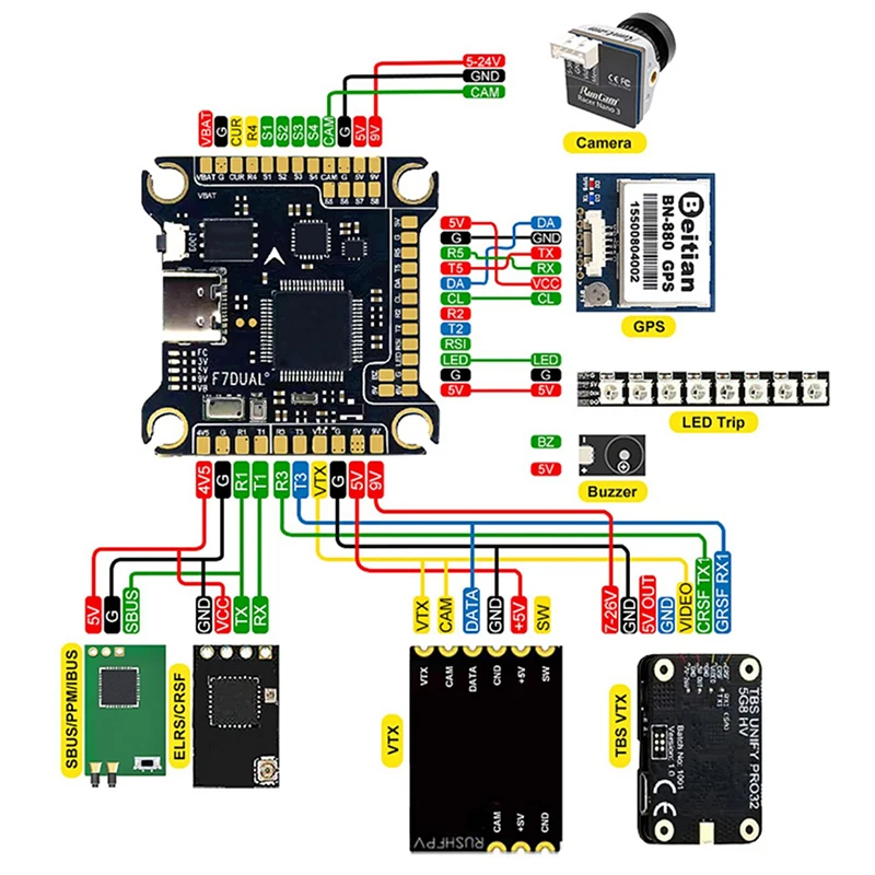 AOCODA-RC F7 F722 F7DUAL وحدة  - مراجعة Betaflight Fc F7 وسعره