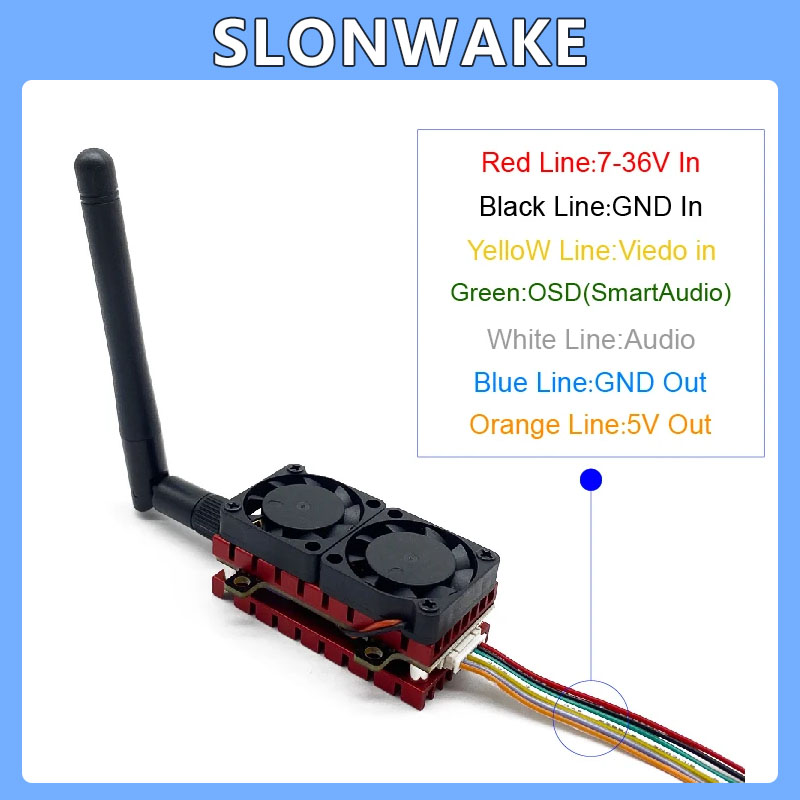 SLONWAKE 5.8G 48CH 4.2W VTX قا - مراجعة Drone Racing Transmitter وسعره